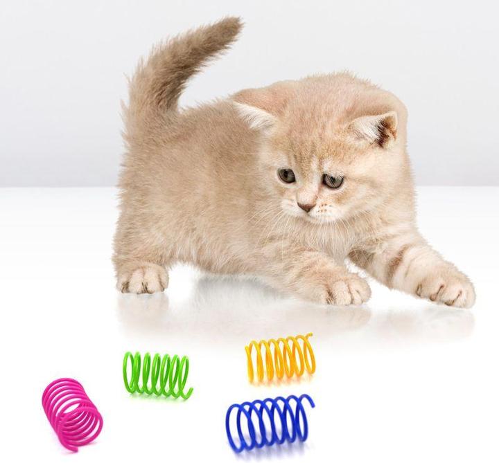 Image du produit Hermex Ressorts en spirale Jouet pour chats Jeu d'adresse Jouet à ressorts (Canne à pêche chat)