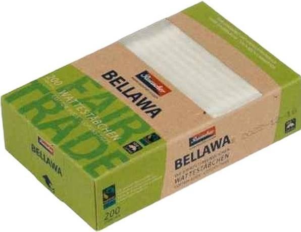 Actual product image Bellawa Fairtrade cotton buds box 200