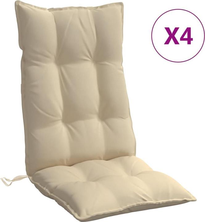Produktbild vidaXL Hochlehner-Auflagen 4 Stk. Oxford-Gewebe (120 x 50 x 7 cm)