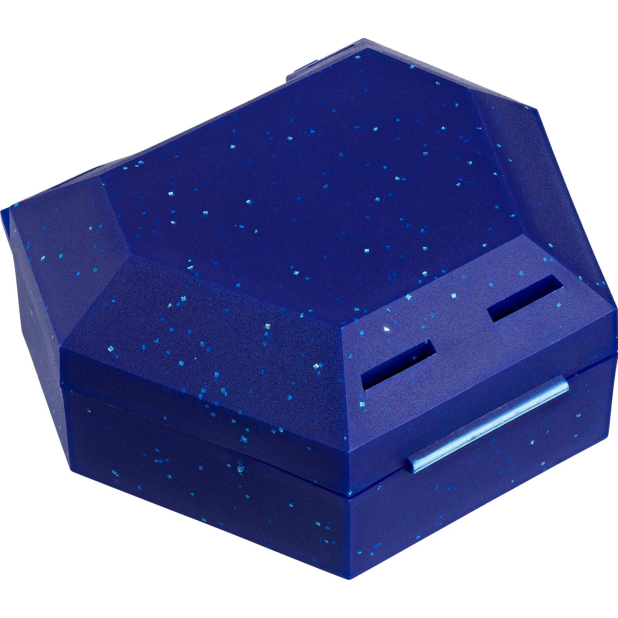 Megadent, Zahnpasta, Zahnspangenbox mit Kordel Farbe Blau mit Glitzer, 1 St