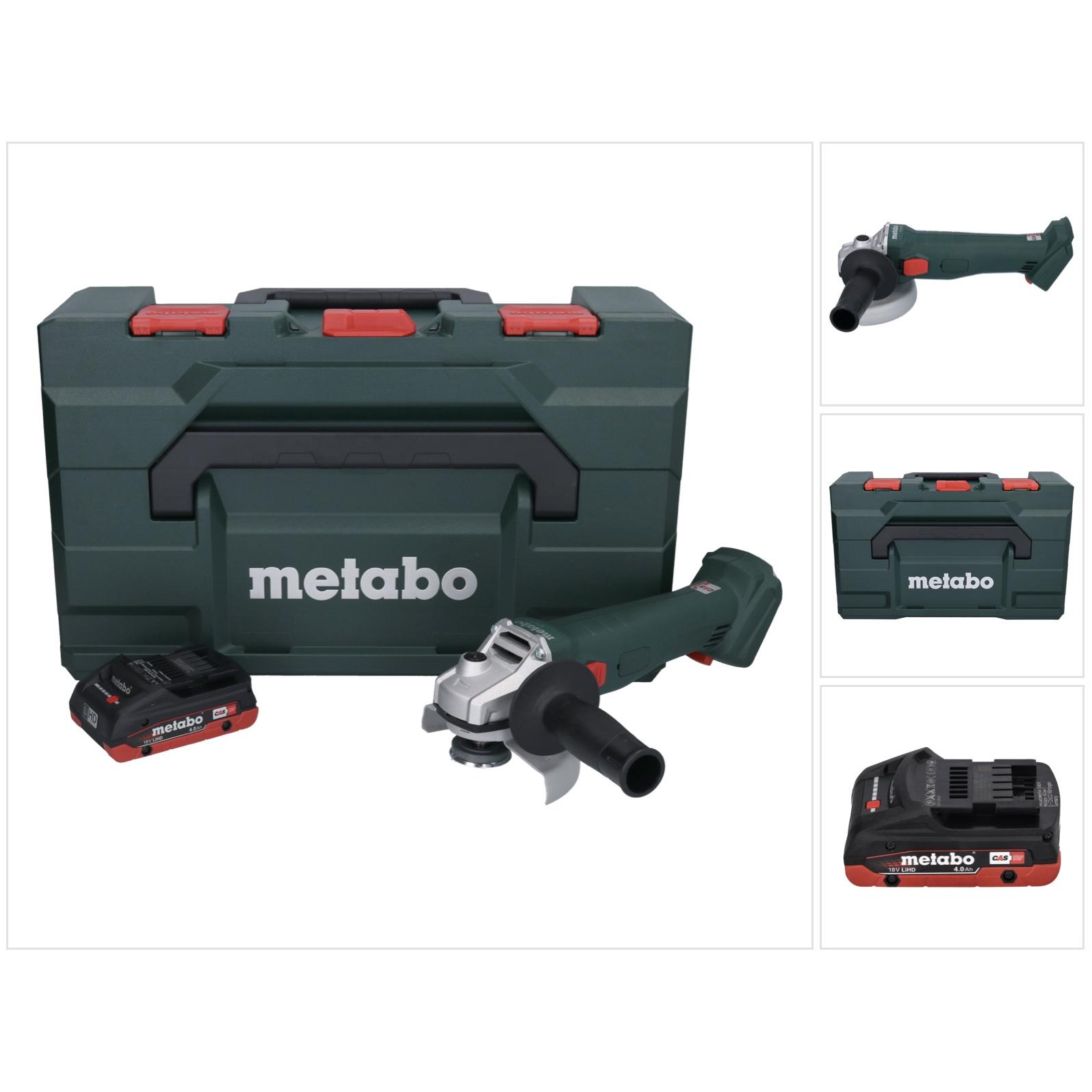 Metabo, Winkelschleifer, W 18 L 9-125 Akku Winkelschleifer 18 V 125 mm + 1x Akku 4,0 Ah + metaBOX - ohne LadegerÃ¤t (125...
