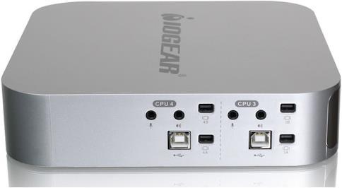 Actual product image Iogear GCS1924, KVM Switch, 4 Port, DualView Mini DisplayPort