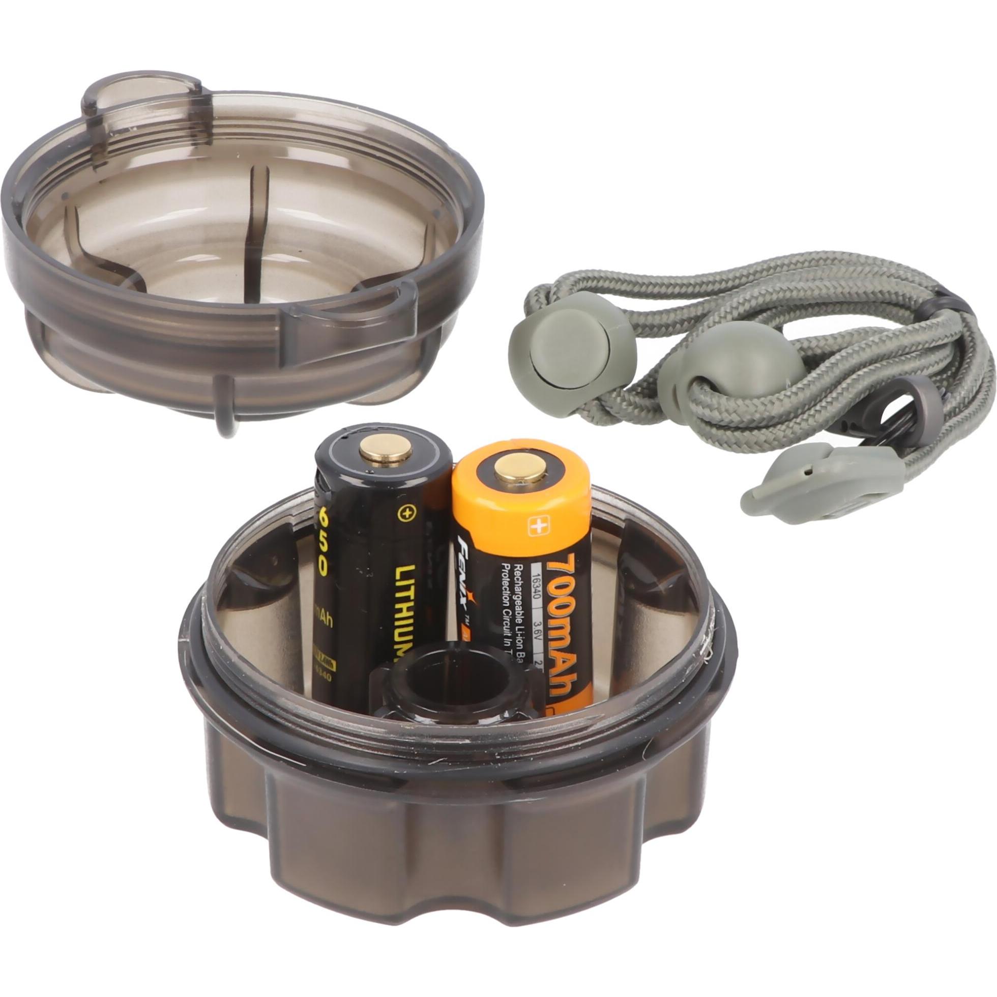 Thumbnail - XCell AccuSafe die AkkuBox für 1-6 CR123 oder 18350 Batterien und Akkus, wasserdicht, Batterie Zubehör, Grau