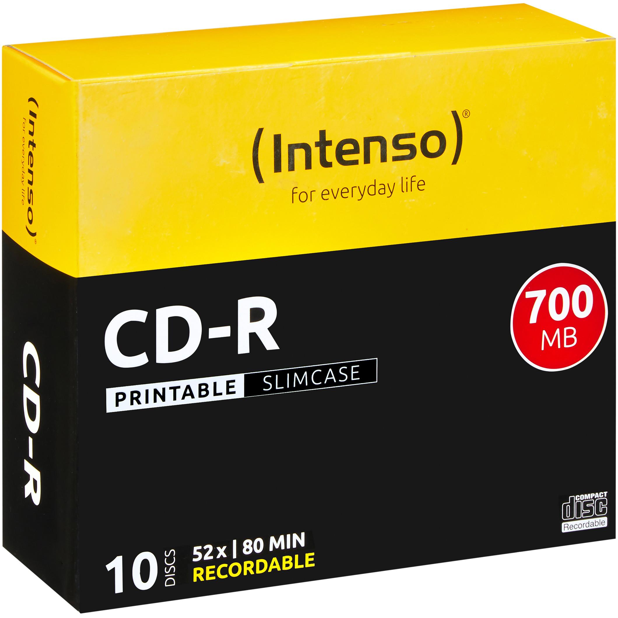 Intenso CD-R 700MB/80min (10 x), Optischer Datenträger
