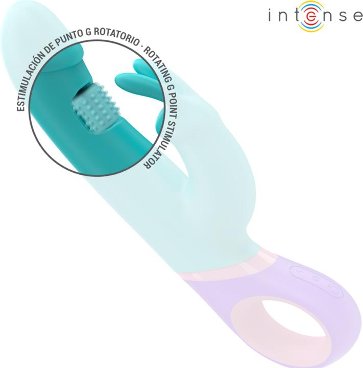 Actual product image Intense Monica Rabbit Vibrator With Rotating G-Spot Stimulator Blue