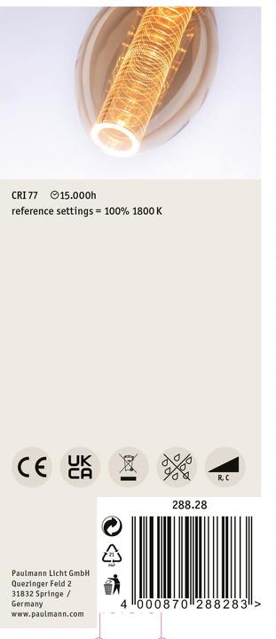 Produktbild Paulmann Kerze Inner Glow (E27, 3.60 W, 120 lm, 1 x, G)