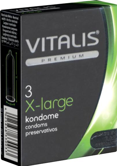 Immagine prodotto Vitalis PREMIUM "X-Large" 3 preservativi extra lunghi con un po' più di circonferenza (3 pz.)