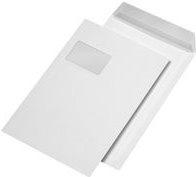 Produktbild Mailmedia Versandtasche C4 haftklebend, mit Fenster, weiss (250 x)