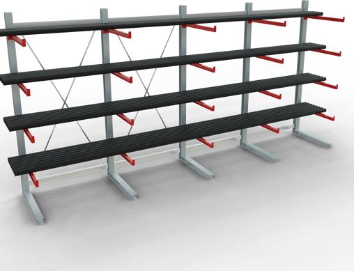 Actual product image Schulte Lagertechnik K 6000 cantilever basic rack 5 uprights - 1-sided