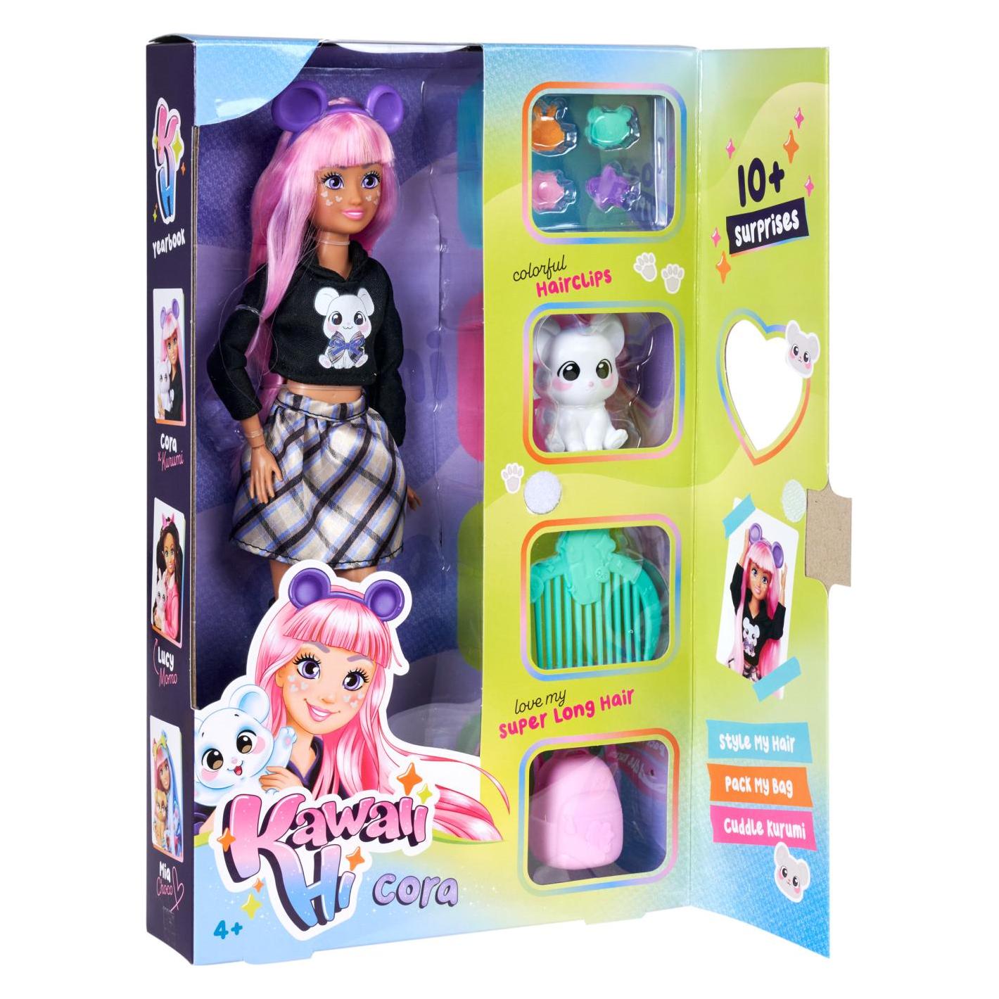 Simba - Bambola Kawaii Hi Lucy, bambola Fashion 26 cm, con capelli lunghi da pettinare, ispirata al trend giapponese Kawaii, per bambine dai 4 anni, 105953975