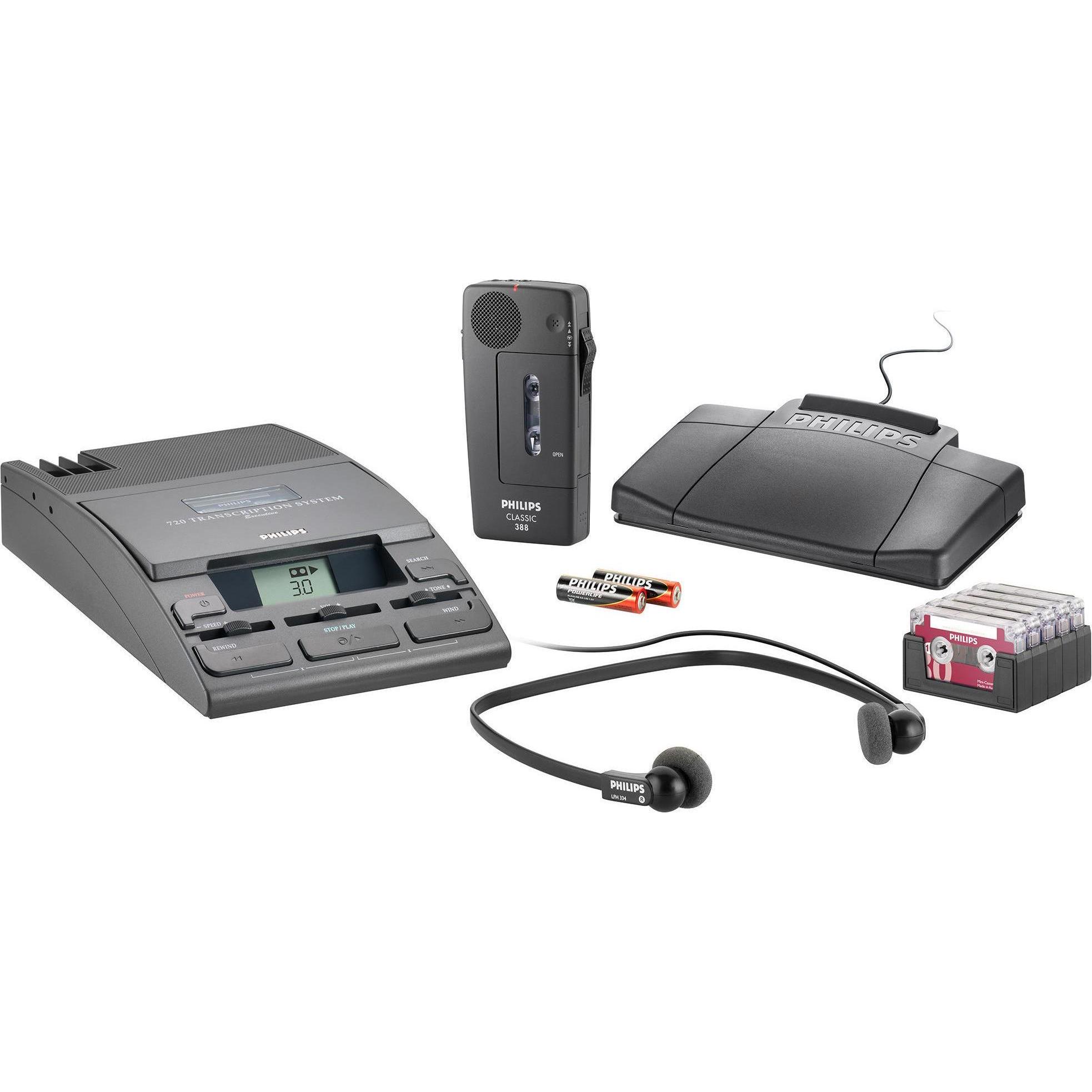 Philips Analog Starter Kit, Diktiergerät, Schwarz, Grau