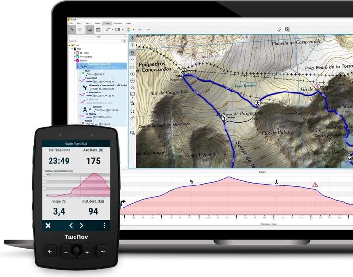 Immagine prodotto TwoNav Navigatore GPS per alpinismo e trekking con mappe complete della Francia (3.70")