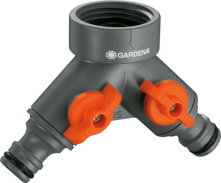 Actual product image Gardena Two-way valve (Multi-coupling, Tap adaptor, 2 way distributor, 33.30 mm)