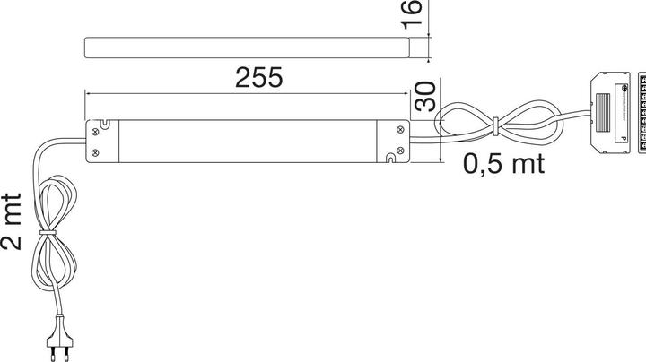 Produktbild L&S LED-Netzgerät NG39, 12 V/DC, 10-fach Verteiler, Leistung 30 W (25.50 cm)