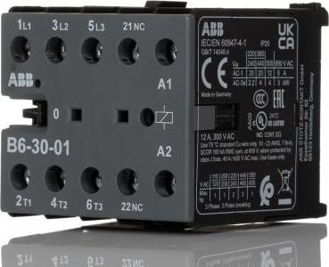 Actual product image ABB B6-30-01 Power contactor / 24 V coil, 3 -pole 3 NO contacts / 20 A