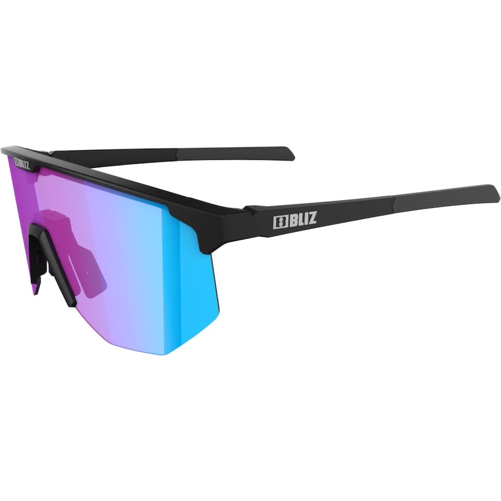 Bliz, Unisex, Sportbrille, Hero Nano Optics Nordic Light (Matt Black, Begonia, Violet w Blue Multi), Schwarz