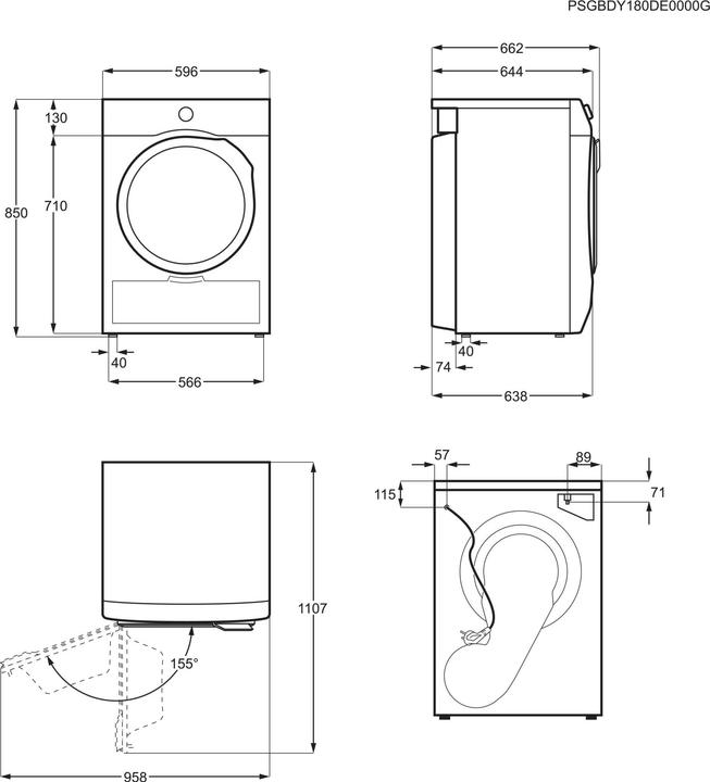 Image du produit Electrolux EW7H583B (8 kg, Droite)