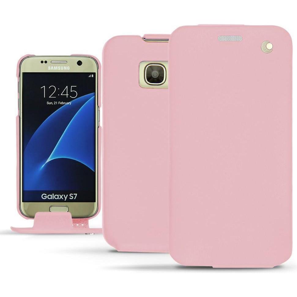 Thumbnail - Noreve Lederschutzhülle vertikal (Samsung Galaxy S7), Smartphone Hülle, Rosa