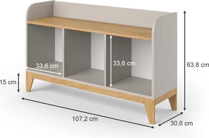 Actual product image VitaliSpa Kindersitzbank Malia, Cashmere-Eiche, 107.2 x 63.8 cm