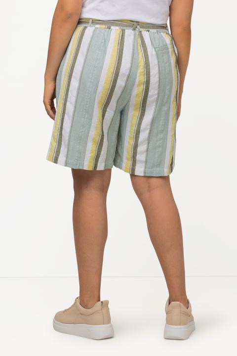 Image du produit Ulla Popken Short Rose avec taille élastique. Jambe large et rayures. (54)