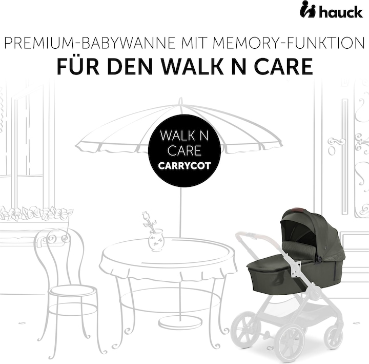 Produktbild Hauck Walk N Care Carrycot Dark Olive