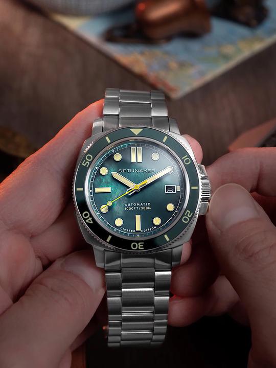 Actual product image Spinnaker SP-5106-33 Hull Automatic Pearl Diver Limited (Rotating bezel left, Diving watch, 42 mm)