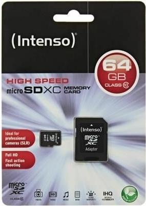 Immagine prodotto Intenso microSD Class 10 (64 GB, microSDXC, U1)