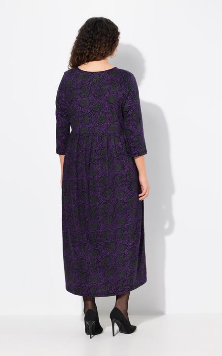Produktbild Ulla Popken Jerseykleid, A-Linie, Blumendruck (54)