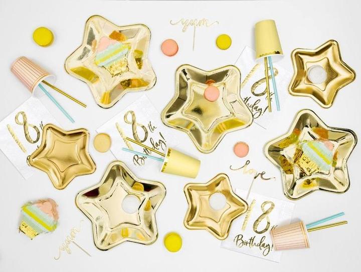 Actual product image Partydeco Star Shaped Plate Gold (6x)