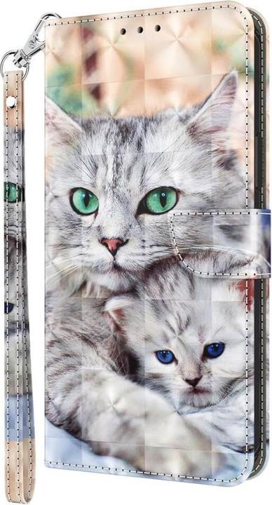 Actual product image Cover-Discount Google Pixel 7a - Case Glitter Effect Cats (Google Pixel 7a)