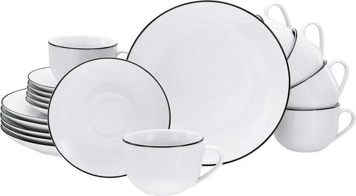 Produktbild CreaTable Kaffeeservice Black line 18tlg (6 Stück)