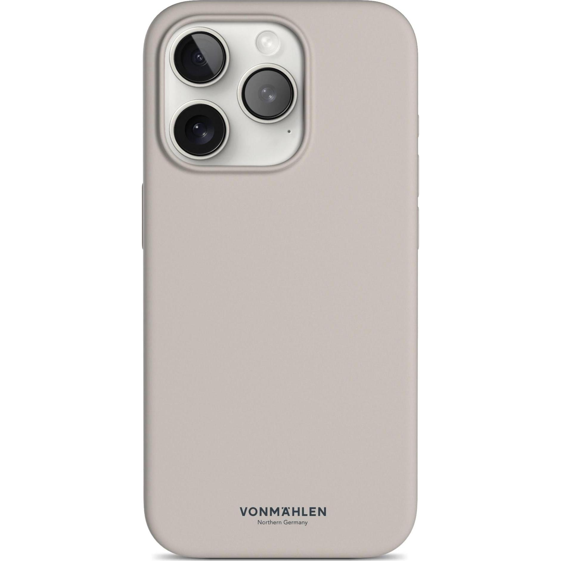 Vonmählen Eco Silicone Case for iPhone 15 Pro - Cream (Apple iPhone 15 Pro), Smartphone Hülle, Beige