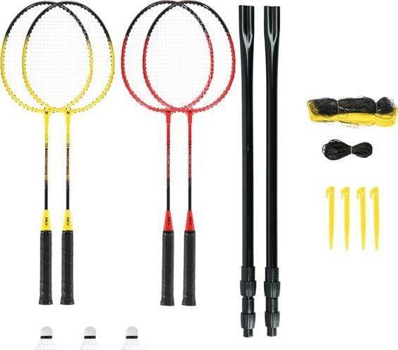 Productafbeelding Nils NRZ264 ALUMINIUM badmintonset 4 rackets 3 veerpijlen 600x60cm netkoffer