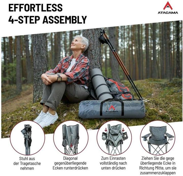 Produktbild Atacama Campingstuhl Dunkelgrau
