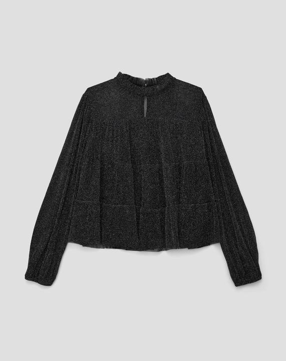 Actual product image s.Oliver Bluse Mesh-Bluse mit Glitzergarn (L)