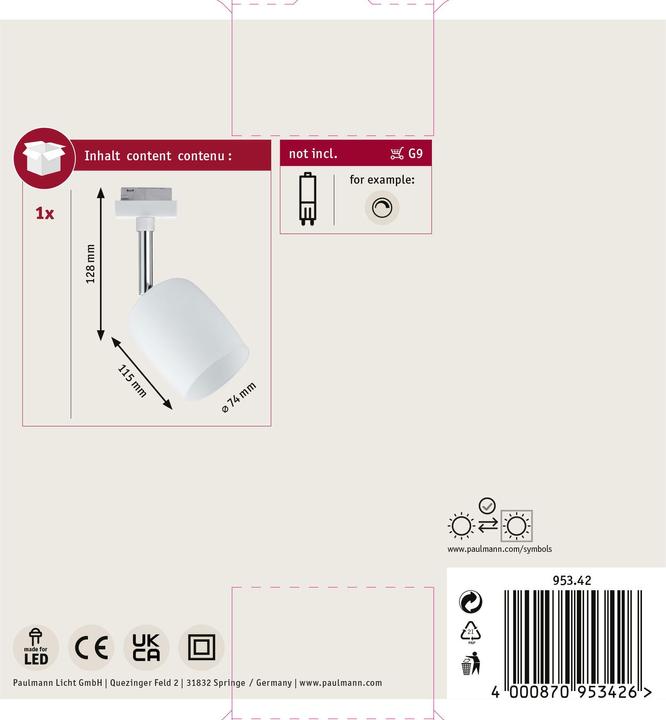 Produktbild Paulmann URail Spot Blossom (G9)