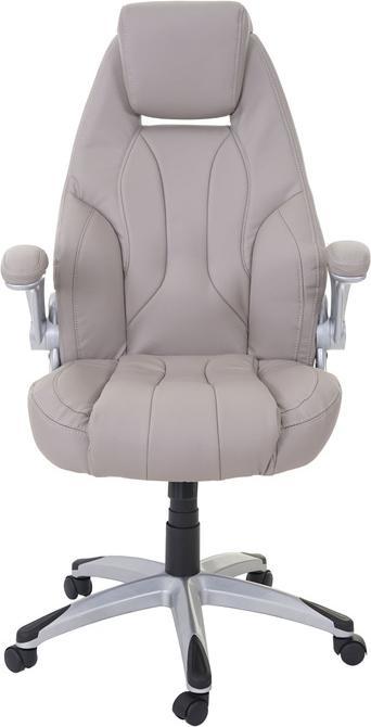 Image du produit Swisshandel24 Chaise de bureau, chaise de bureau fauteuil de direction, similicuir - taupe (48 - 58 cm)