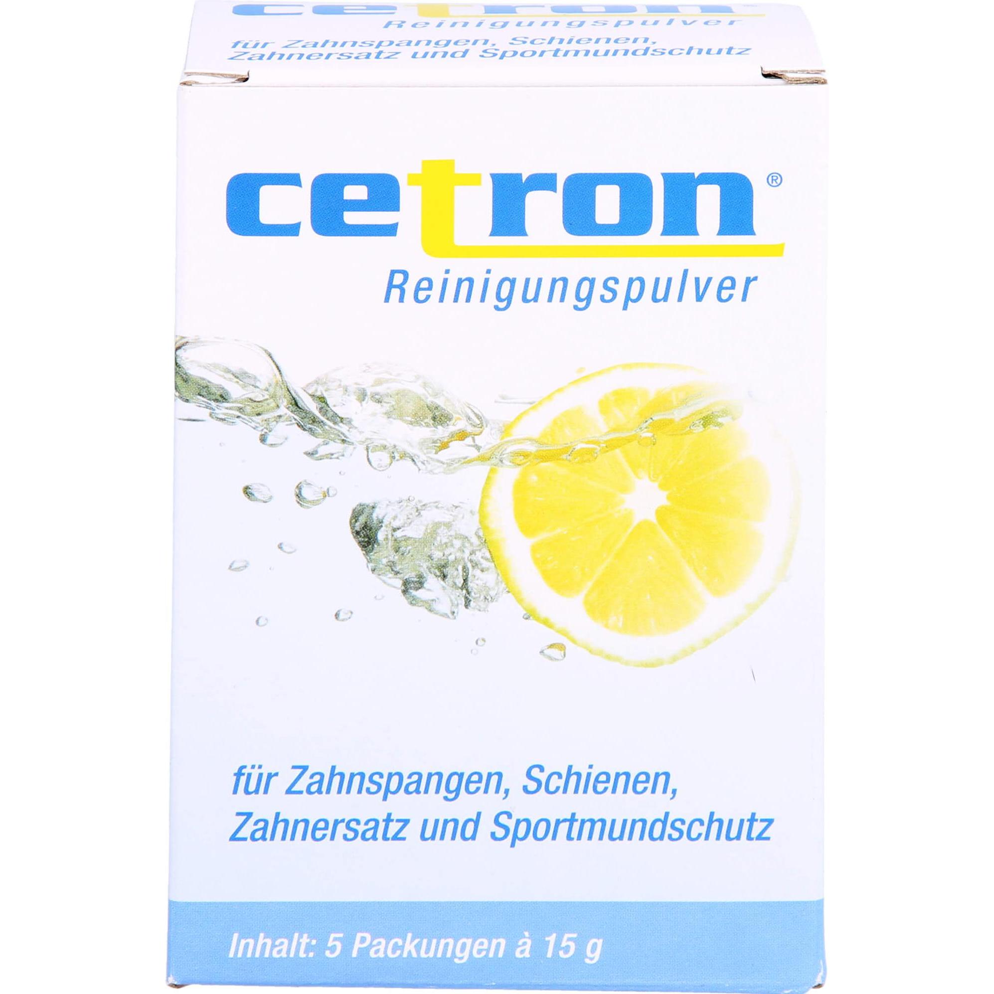 Thumbnail - Scheu-Dental, Zahnpasta, cetron Reinigungspulver für Zahnspangen, Schienen, Zahnersatz und Sportmundschutz, 5 St. Beutel
