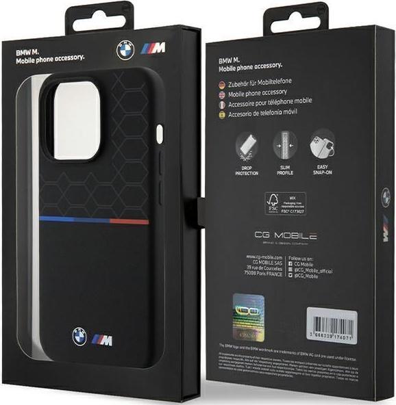 Produktbild BMW BMHMP15L22SMPK iPhone 15 Pro 6.1" czarny/black hardcase M Silicone Pattern MagSafe (Apple iPhone 15 Pro)