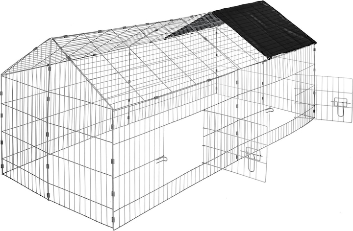 tectake Enceinte extérieure pour lapins avec protection solaire
