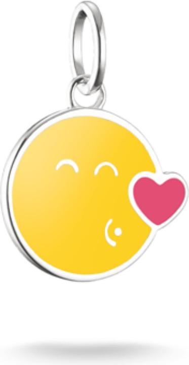 Immagine prodotto Thomas Sabo Smiley World Kiss Charm-Anhänger Connect Silber (Smalto, Argento 925)
