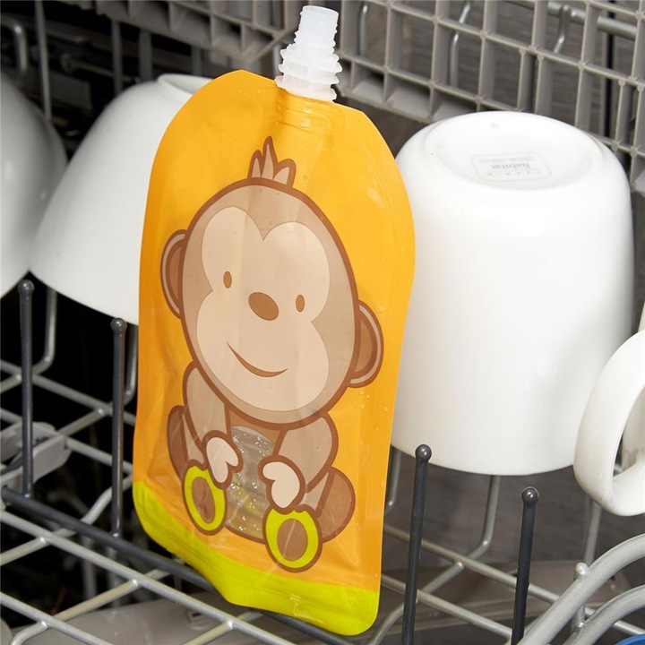 Actual product image Fill'n'Squeeze Pouchys with bottom opening