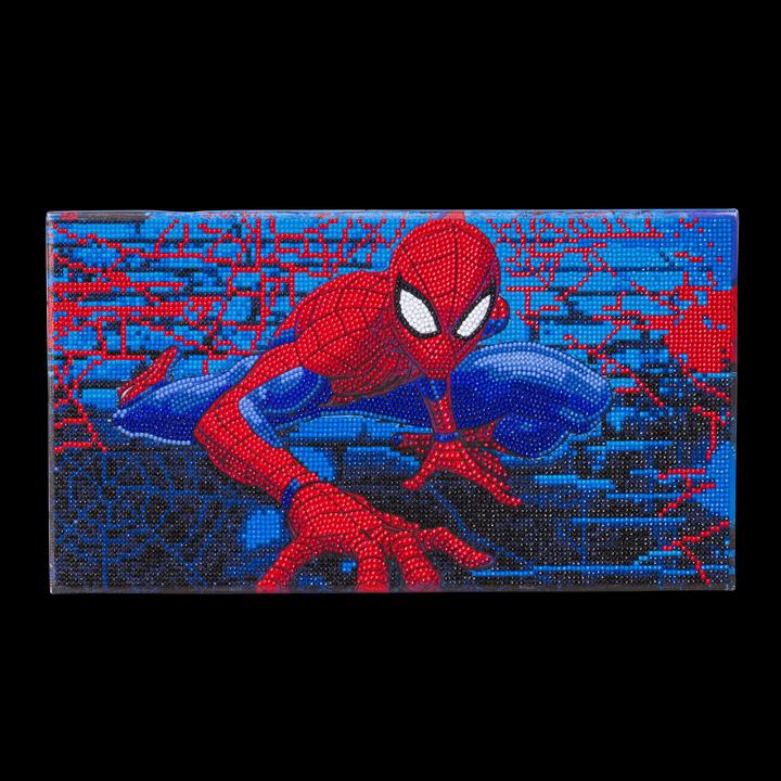 Actual product image Craft Buddy Spiderman, picture 22x40cm Crystal Art canvas