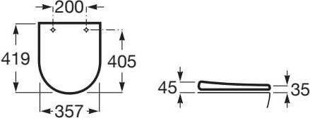 Actual product image ROCA Deska Sedesowa Gap (A801D22001)