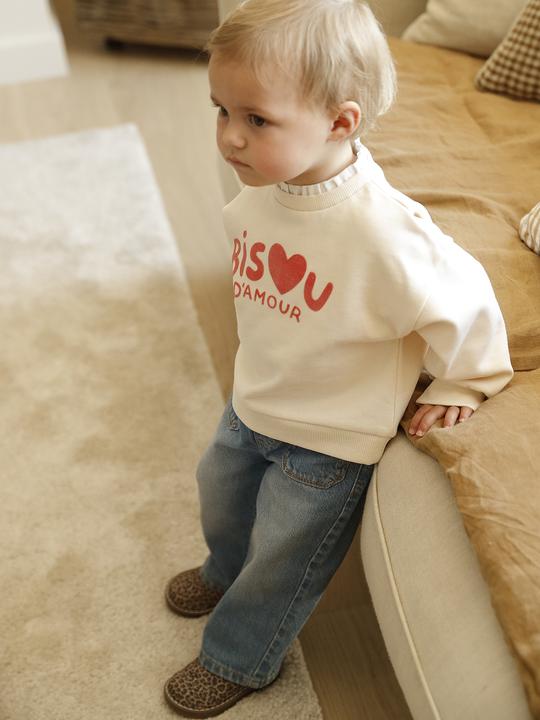 Actual product image Vertbaudet Baby-Set: Sweatshirt mit Volant & weite Jeans (86)