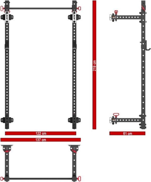 Actual product image ATX Fold Back Rack 750