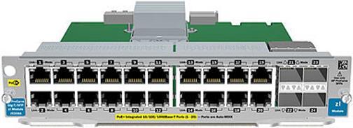 Actual product image HPE ProCurve 20-port Gig-T PoE+ / 4-port SFP v2 zl Module (24 portions)