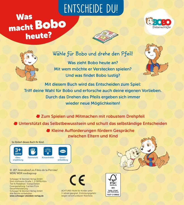 Produktbild Bobo Siebenschläfer - Entscheide Du! Was macht Bobo heute (Deutsch, Schwager & Steinlein Verlag, Svenja Dieken, 2024)