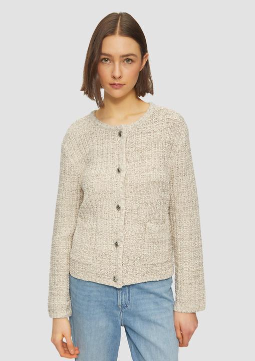 Produktbild S.Oliver Strickjacke Strukturierte Strickjacke in Melange-Optik (46)