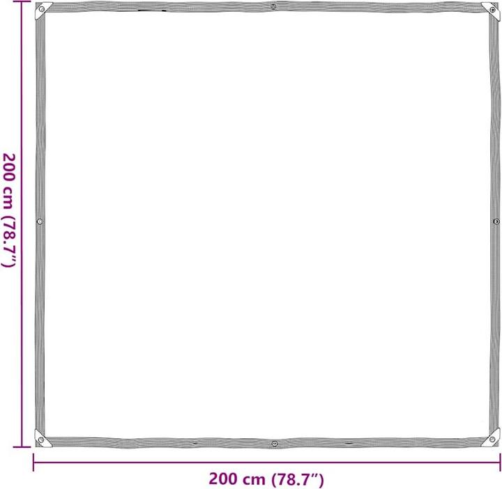 Image du produit vidaXL Bâche avec oeillets (200 x 200 cm)